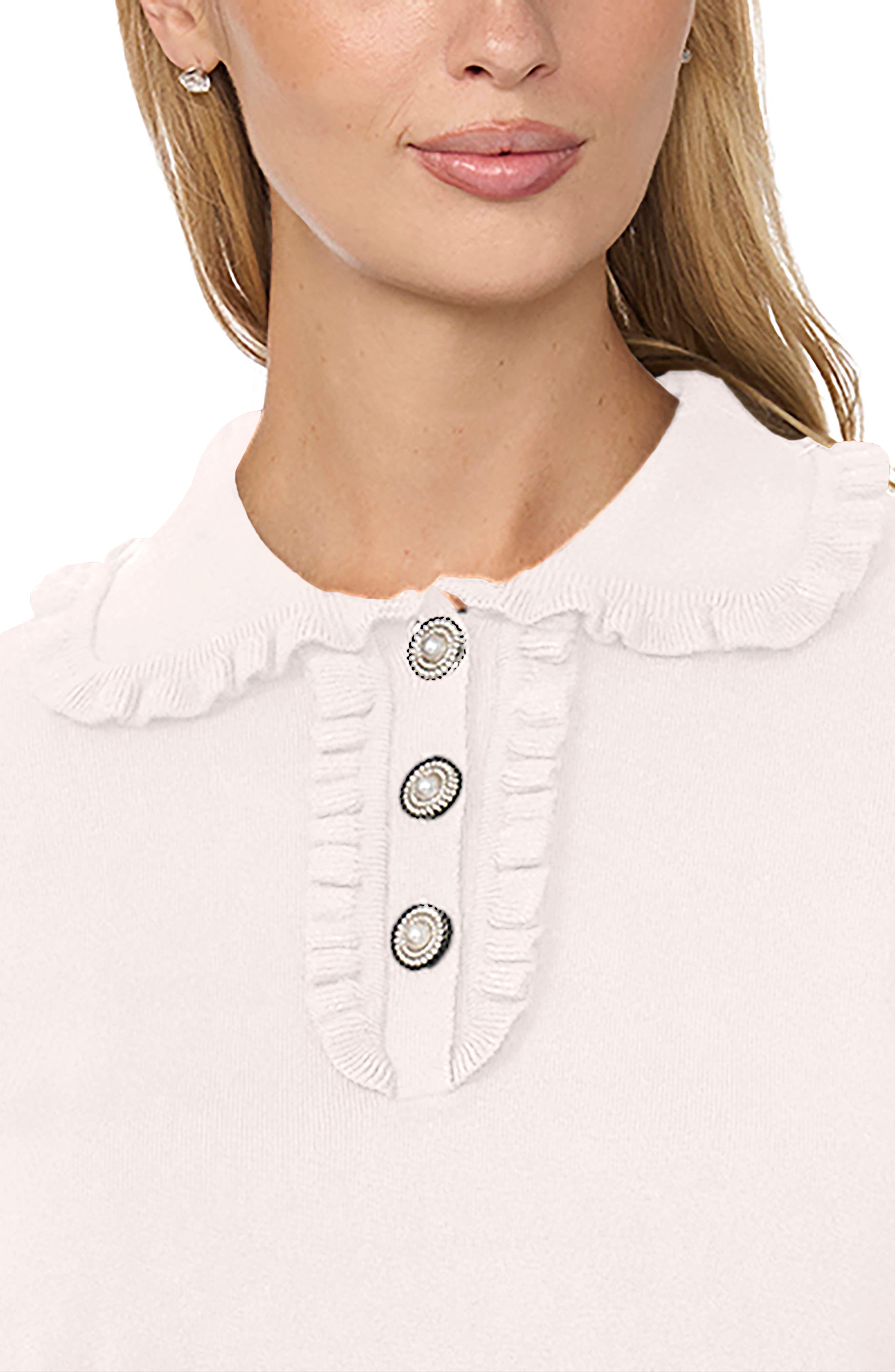 CeCe Ruffle Collar Sweater (Women) | Nordstrom