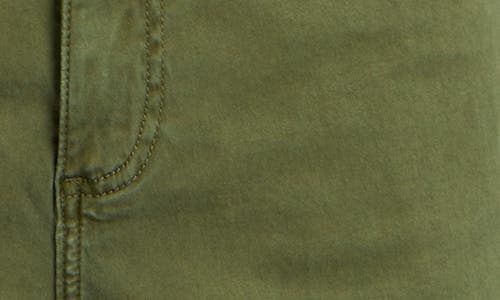 Apny Crop Raw Hem Wide Leg Jeans In Green