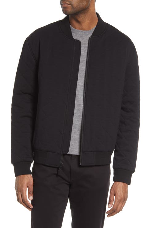 Quilted Stretch Bomber Jacket