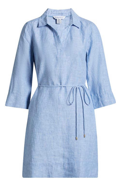 Tommy Bahama Two Palms Linen Shirtdress In Buccaneer Blue