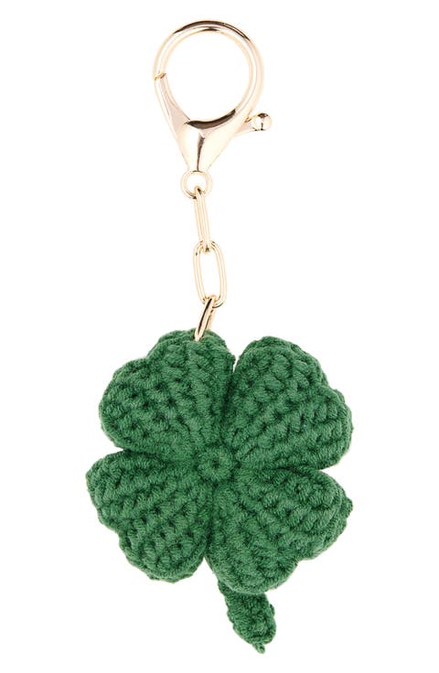 Crochet Shamrock Bag Charm