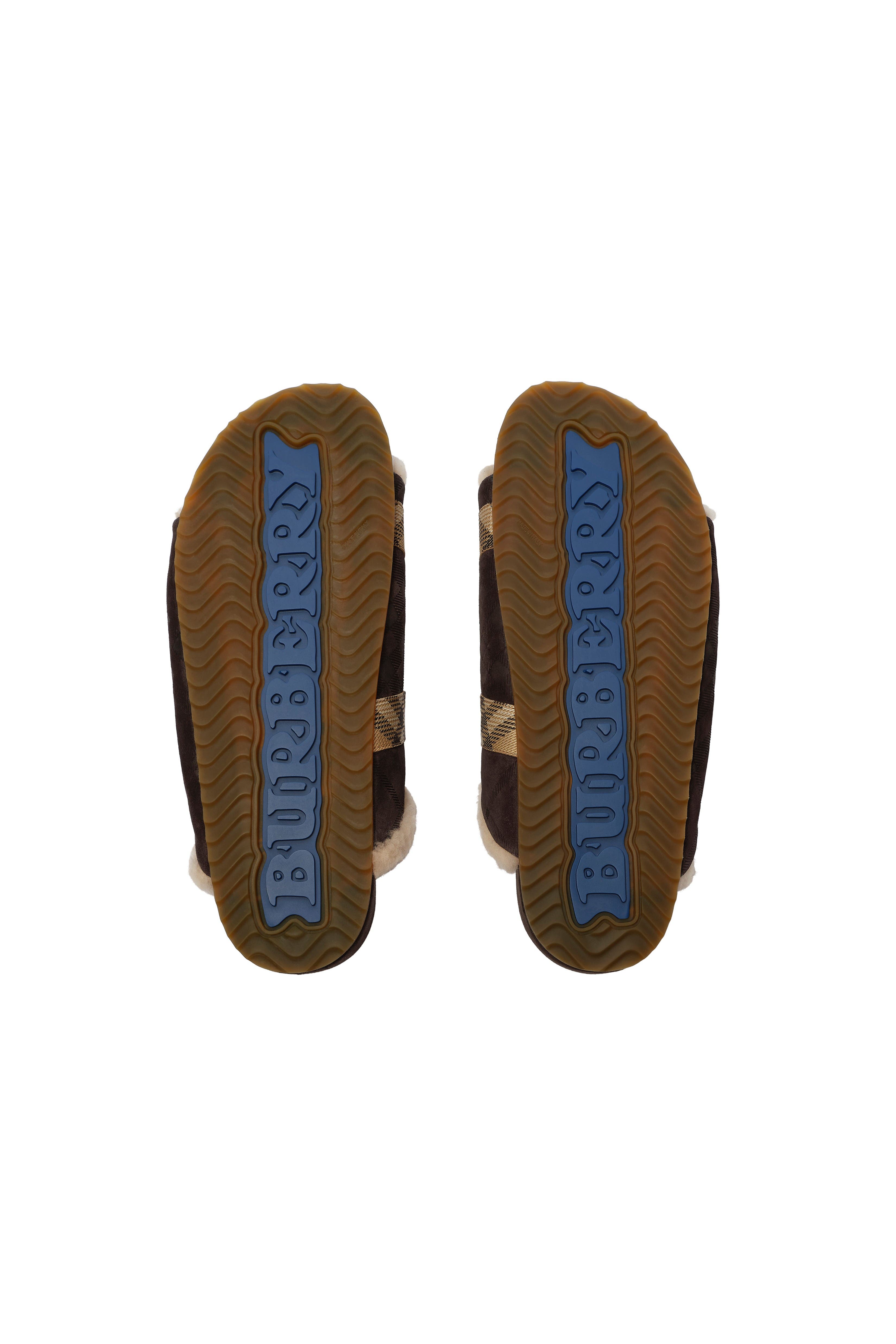 Check Shearling Urchin Sandals, Alternate, color, Moorhen brown