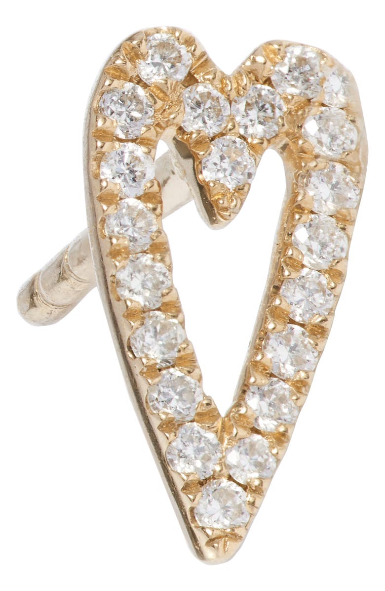 Bony Levy Diamond Open Heart Earrings, Alternate, color, 