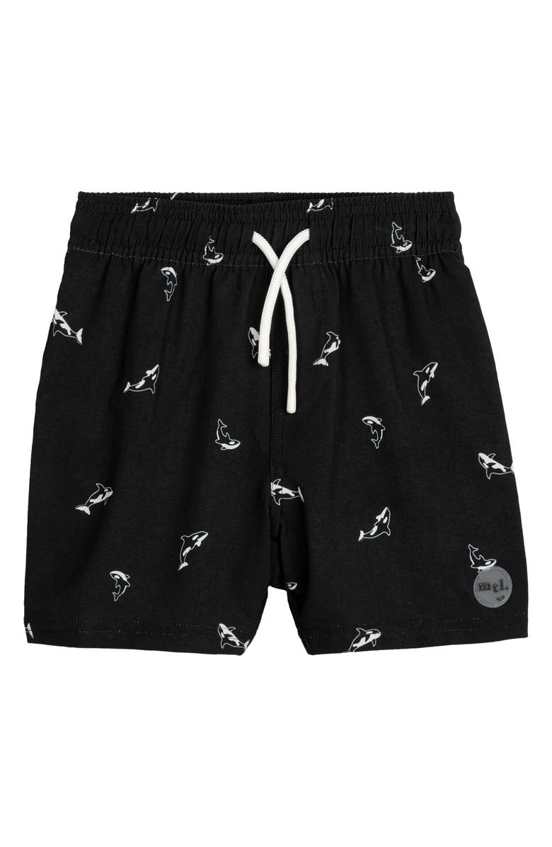 MILES THE LABEL Kids' Orcas Swim Trunks, Main, color, 