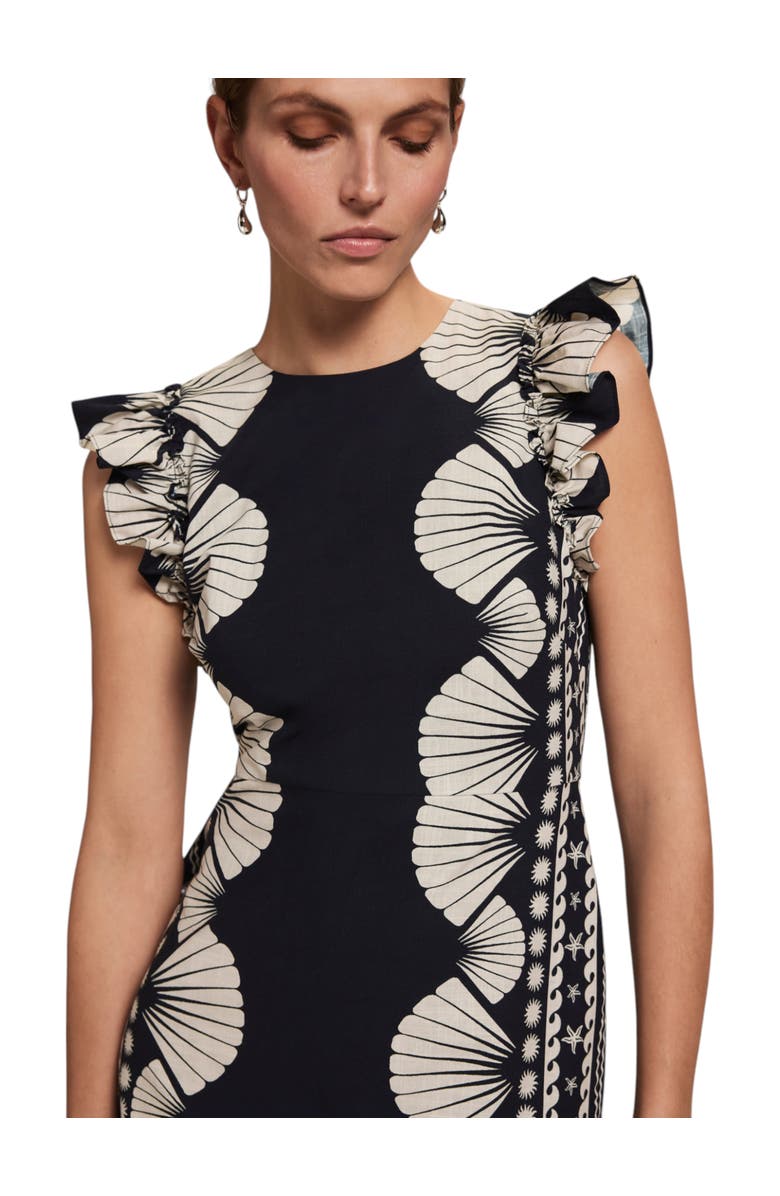 MINT VELVET Shell Print Column Midi Dress, Alternate, color,