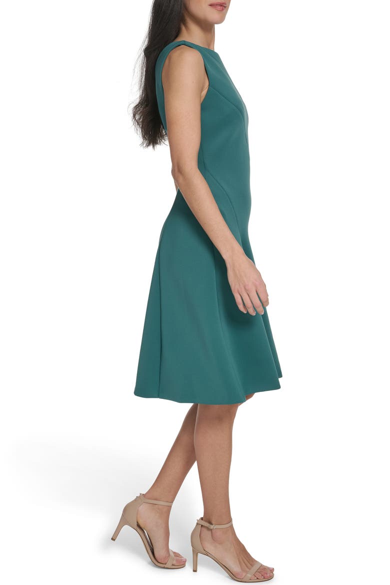 what is scuba fit dress City Studios Juniors' Illusion-Waist Scuba Fit & Flare Dress - Black Size:  5