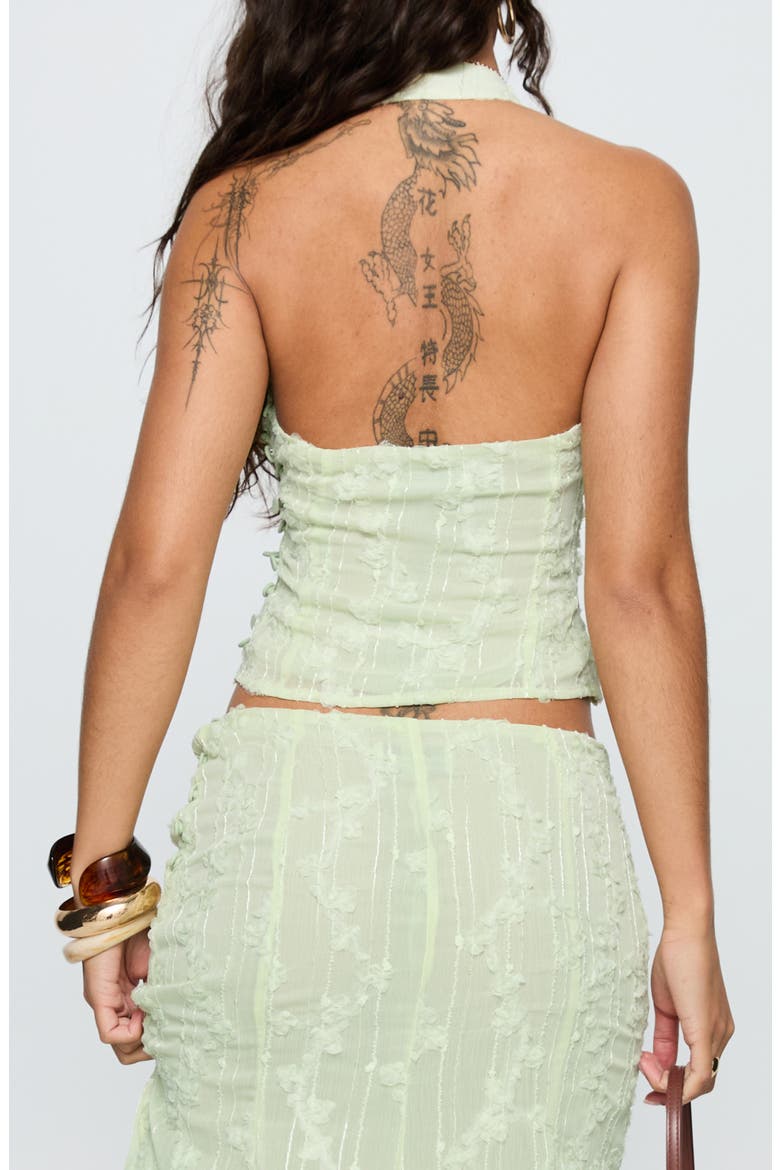 Aspyn Crop Halter Top, Alternate, color, SAGE