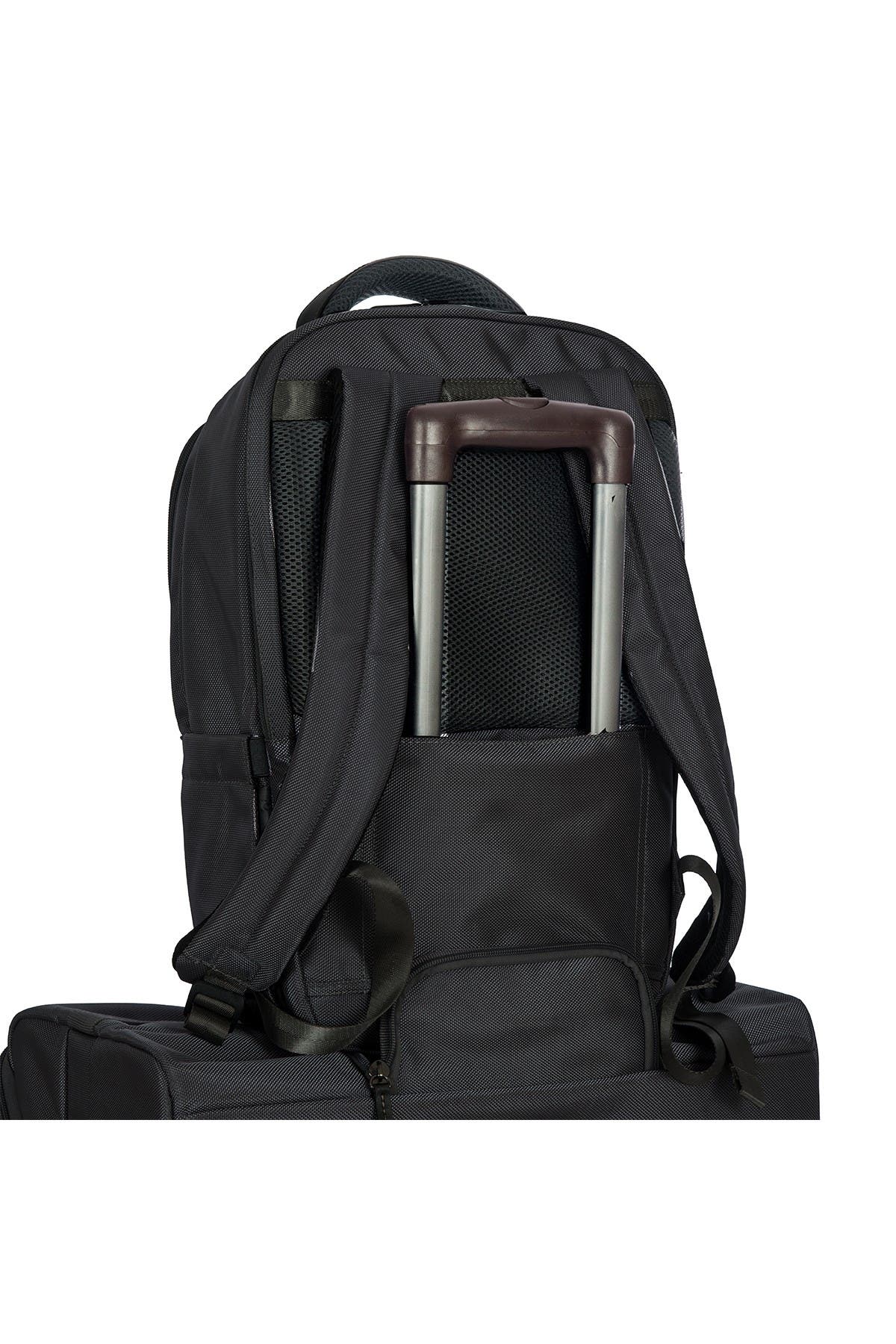 Bric's Large Nylon Backpack, Alternate, color, Black With Brown