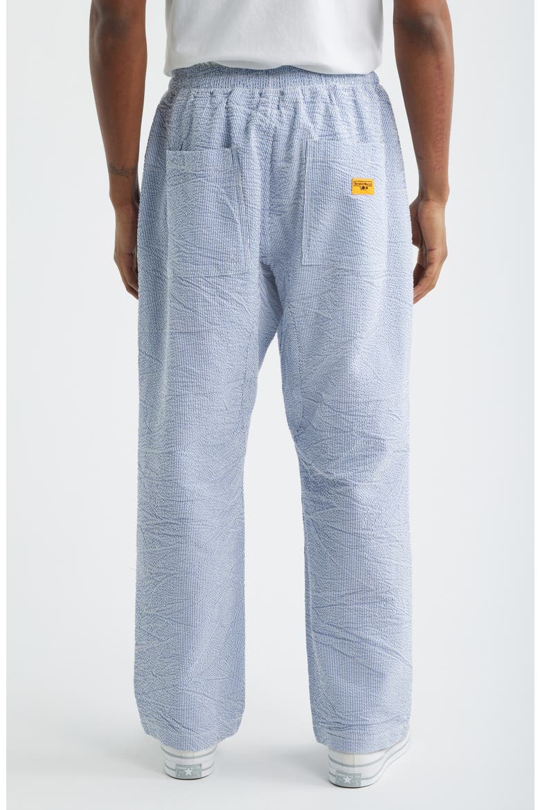 Seersucker Drawstring Chef Pants, Alternate, color, NAVY STRIPE