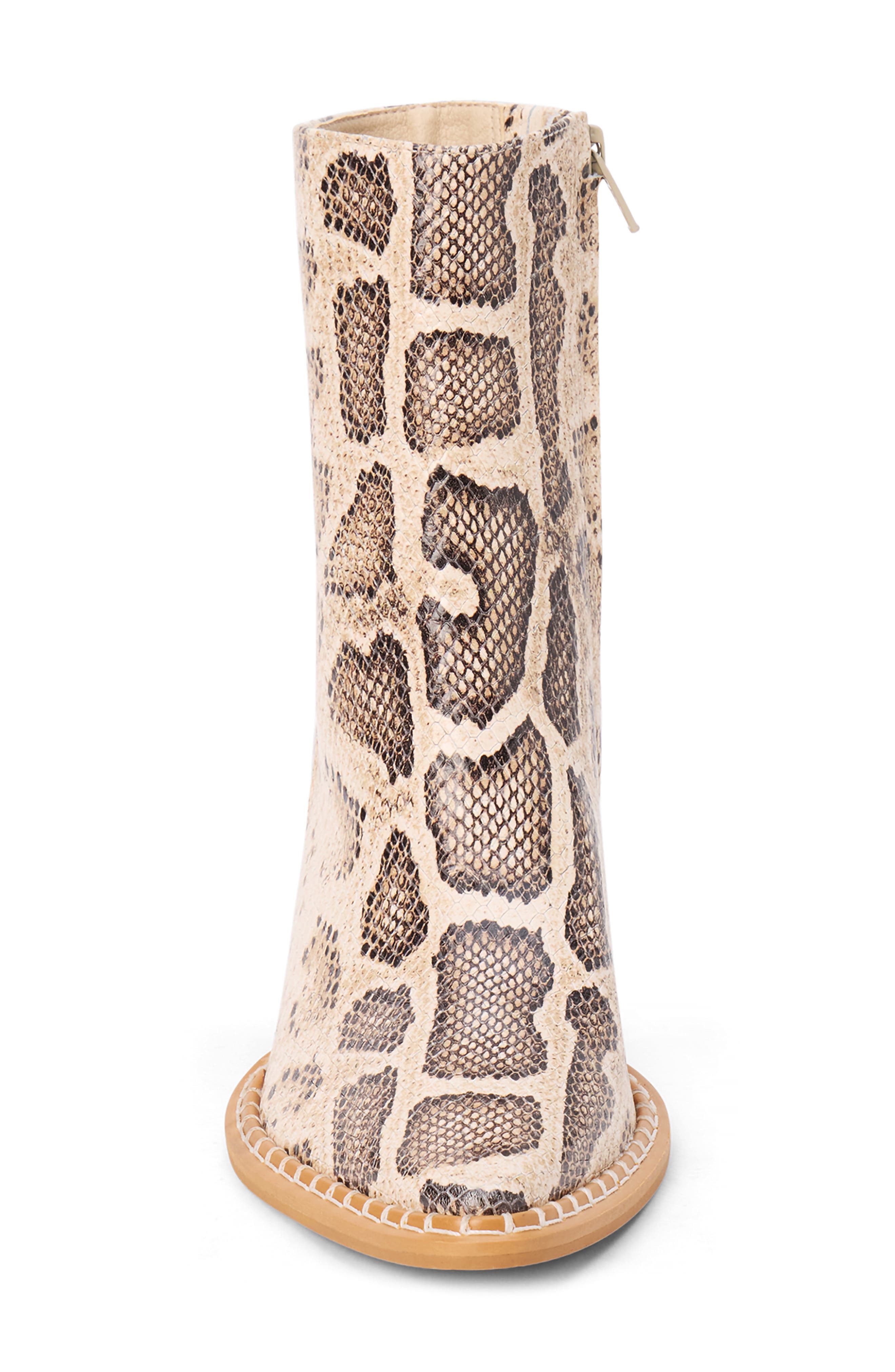 Caty Western Pointed Toe Bootie, Alternate, color, NATURAL MULTI SNAKE