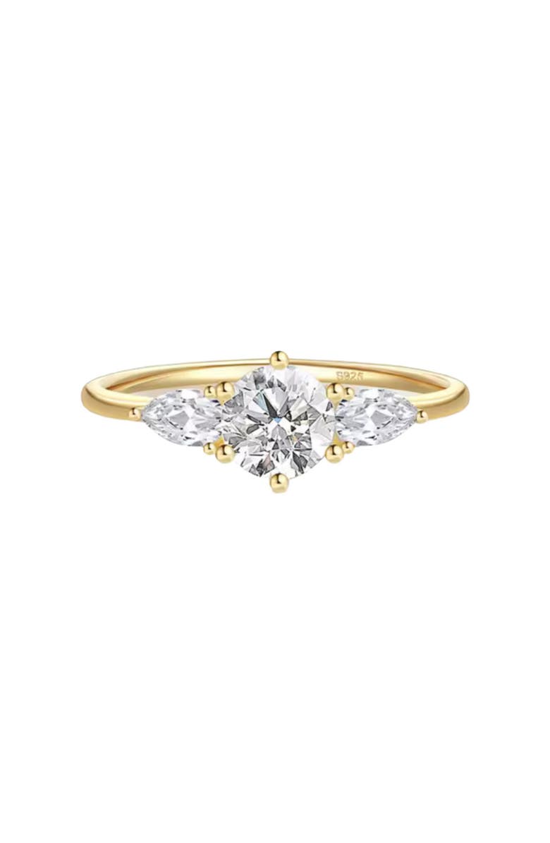 Hollywood Sensation Mirage Elegant Ring with Round-Cut AAAAA Cubic Zirconia, Main, color, 