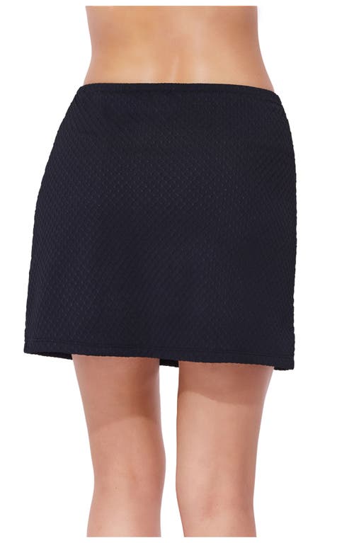 Gottex St. Tropez Textured Pull-on Skirt Cover-up In Black