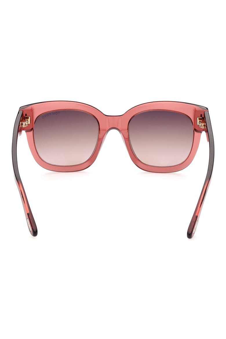 56mm Gradient Cat Eye Sunglasses, Alternate, color, PINK / OTHER / GRADIENT BROWN