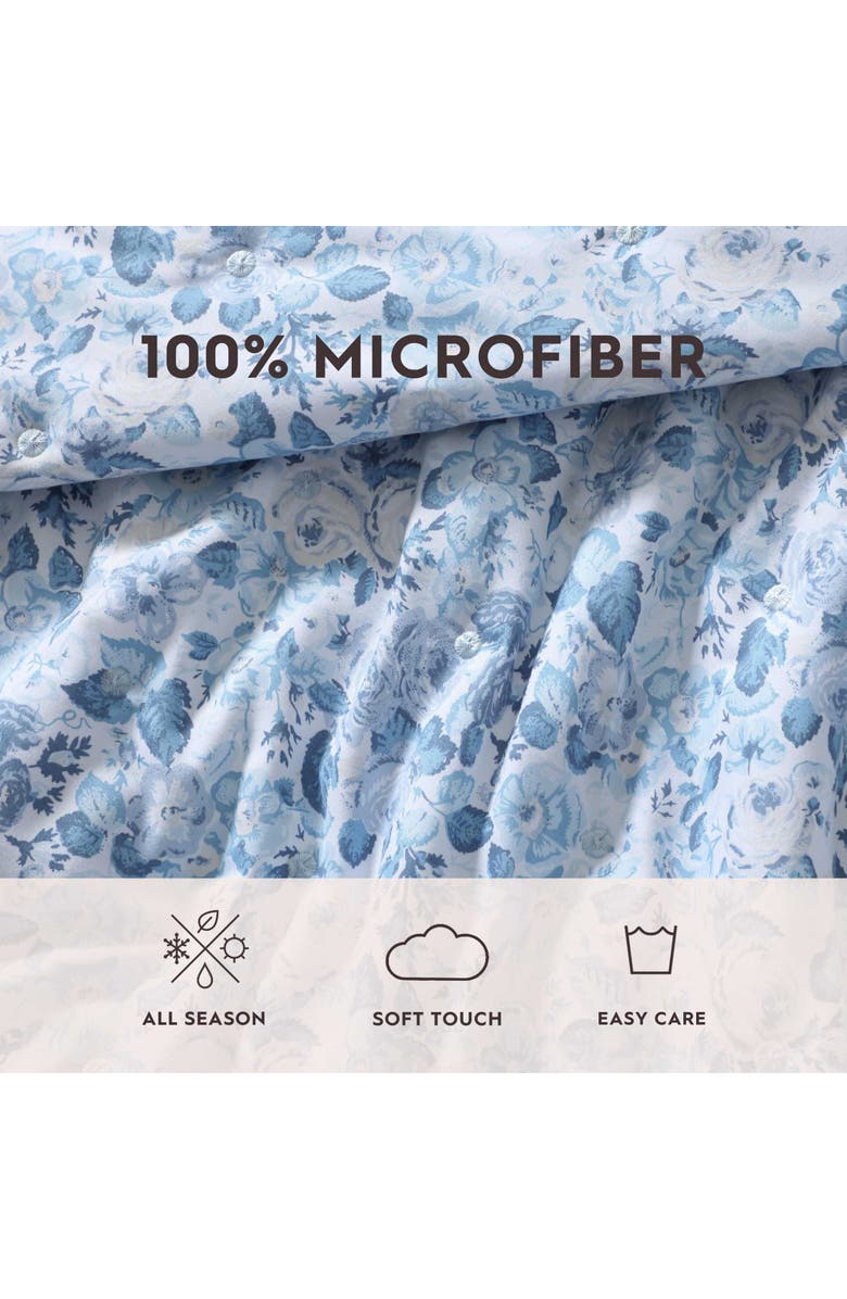 Laura Ashley Quartet Quilt & Sham 3-Piece Set, Alternate, color, Cashmere Blue