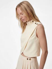 Koton High Neck Sleeveless Wrap Top