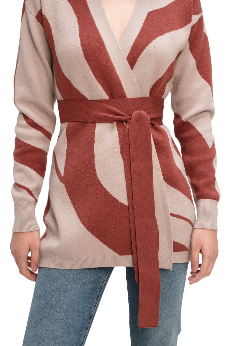 Elma Knit Cardigan, Alternate, color, Luze Rust