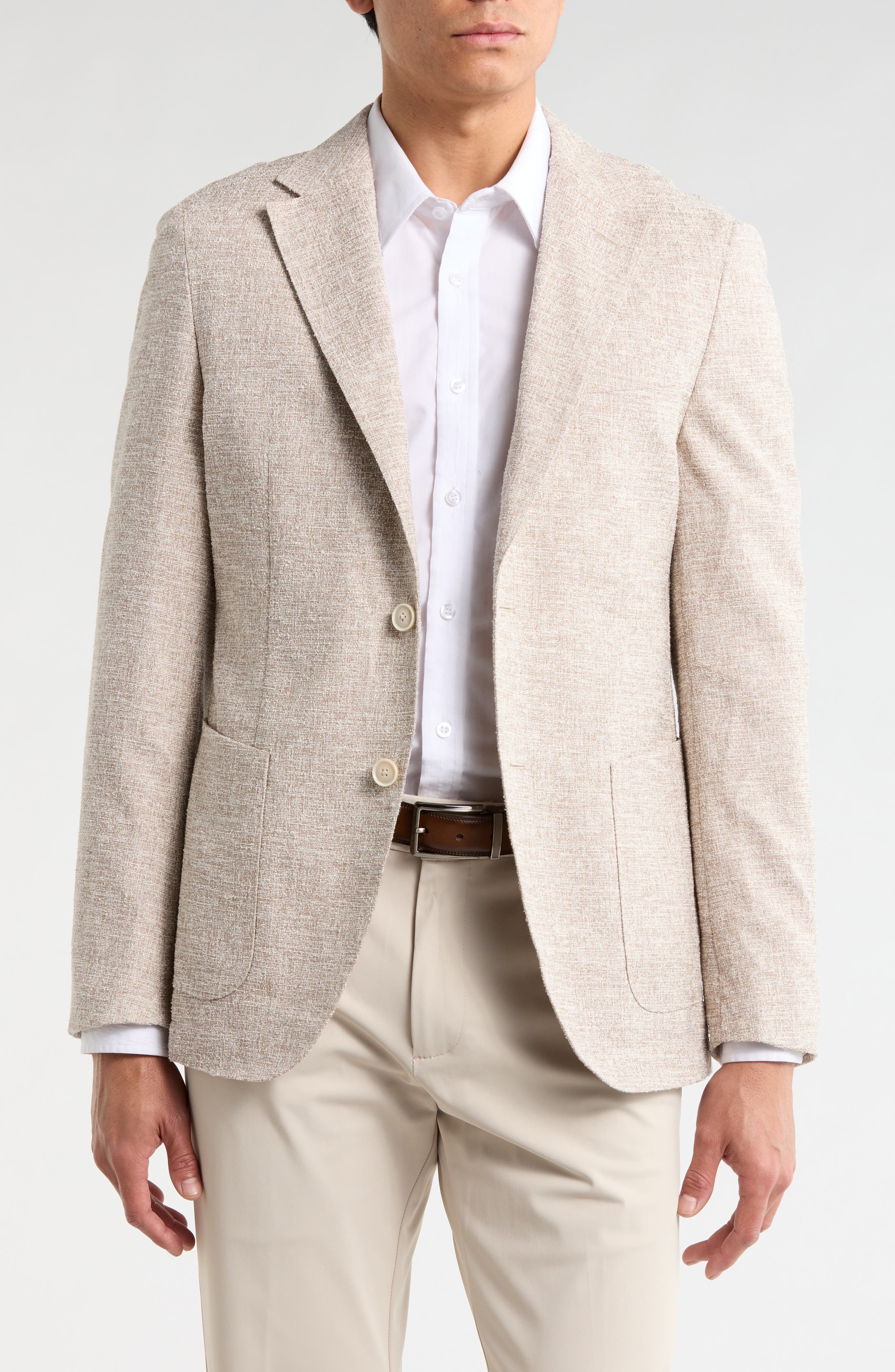 BOSS Wool Blend Seersucker Suit Jacket