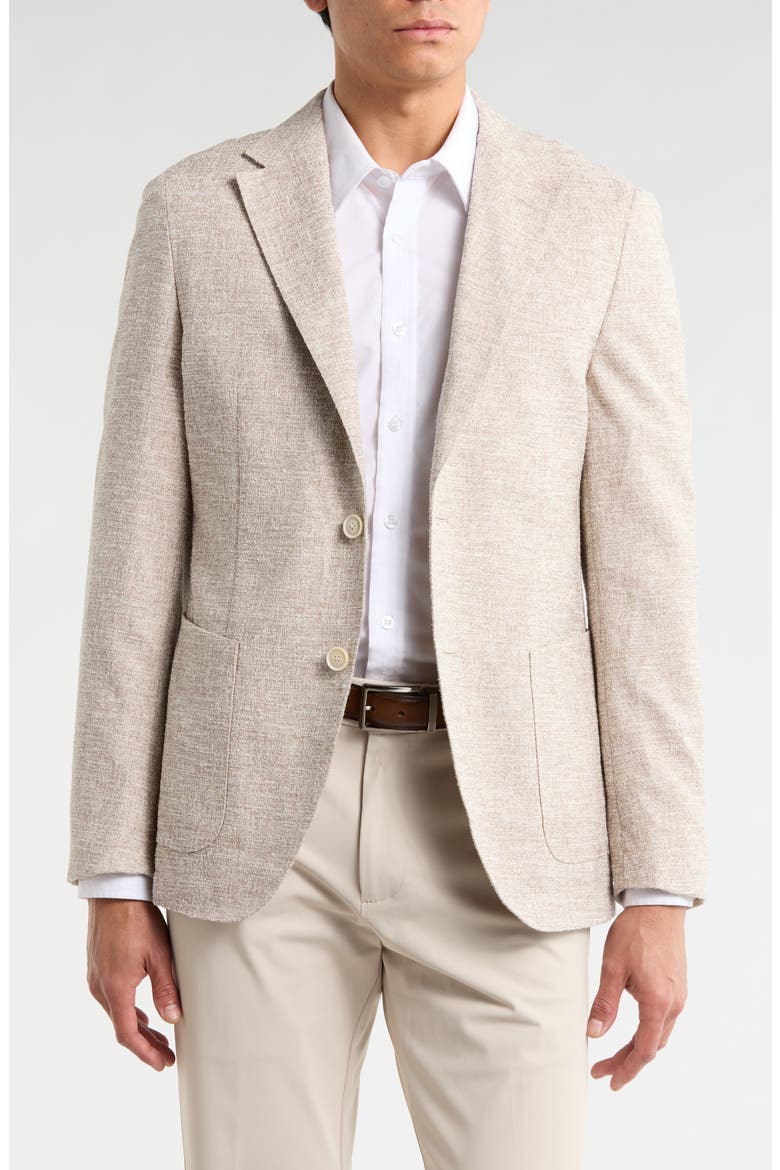 Wool Blend Seersucker Suit Jacket, Main, color, LIGHT BEIGE