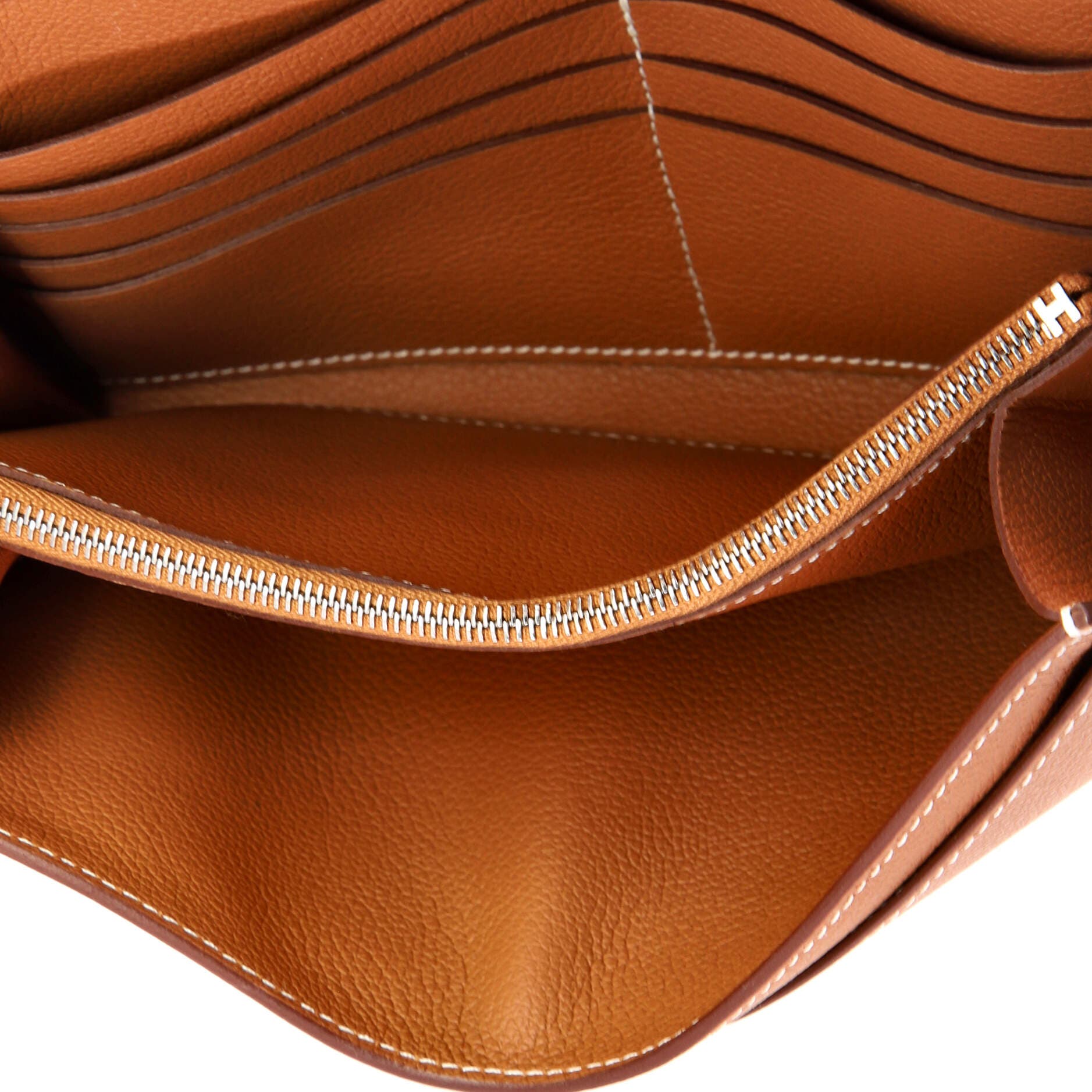 Pre-Owned Hermes Constance To Go Wallet Evercolor, Alternate, color, Gold