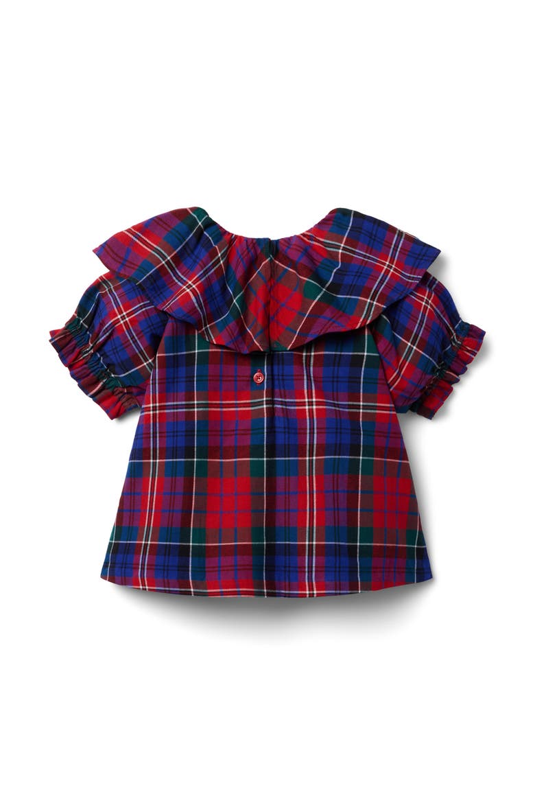 The Tartan Collar Bow Top, Alternate, color, Red