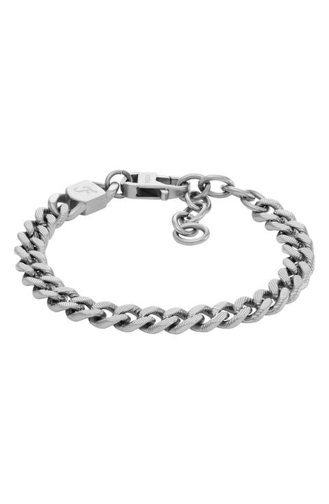 Men's Harlow Linear Texture Chain Bracelet