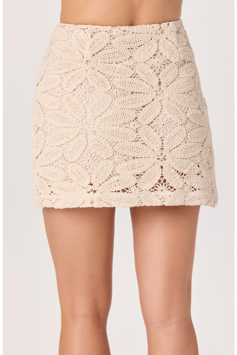 Medina Lace Miniskirt, Alternate, color, NATURAL