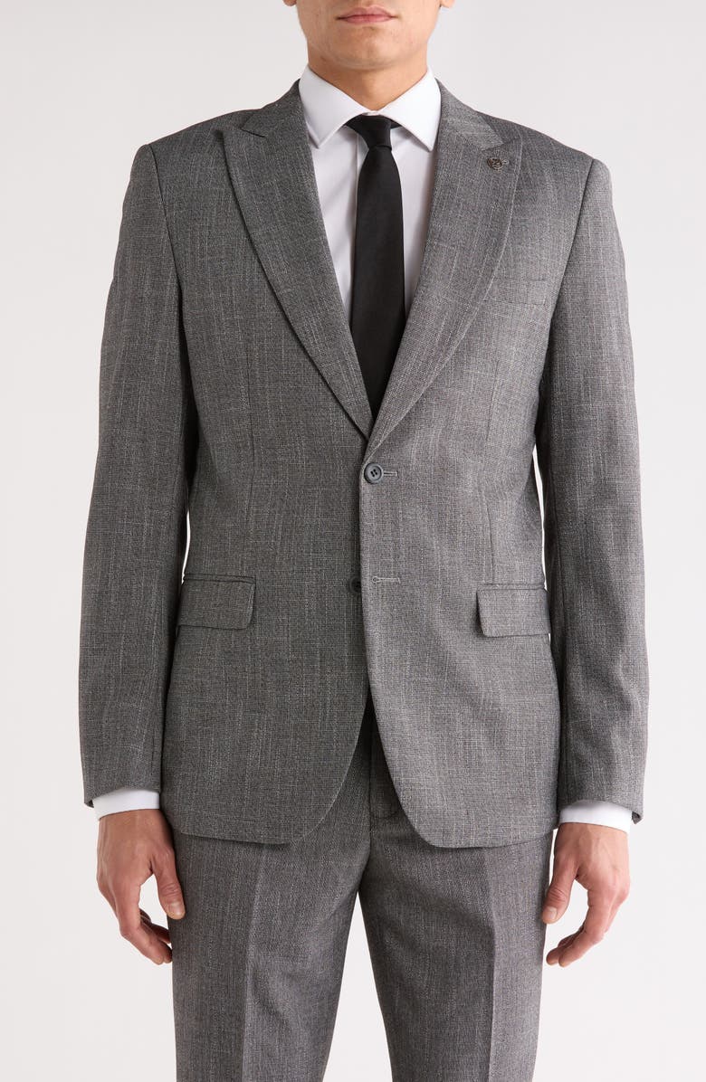 Tahari Slim Fit Blazer, Main, color, Grey