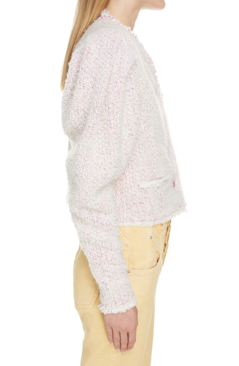 Isabel Marant Izma Leg of Mutton Sleeve Bouclé Jacket, Alternate, color, 