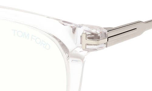TOM FORD TOM FORD 50MM SQUARE BLUE LIGHT BLOCKING GLASSES