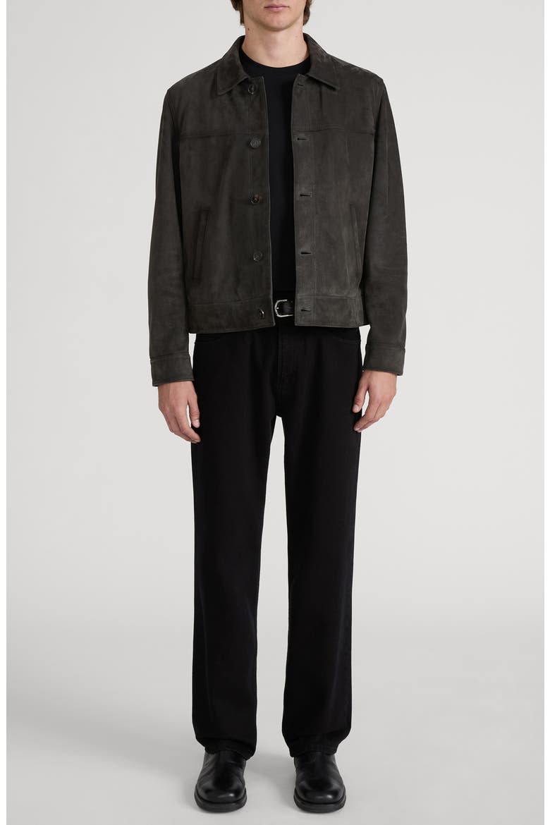 Suede Jacket, Alternate, color, DARK GREY