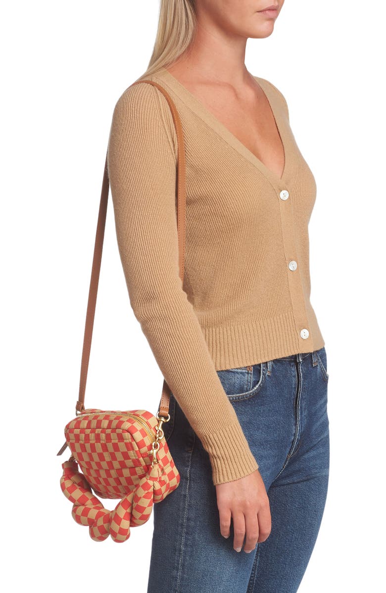 Clare V. Lucie Quilted Checker Crossbody Bag, Alternate, color,