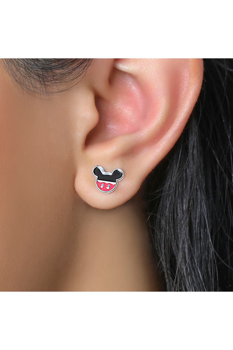 Mismatched Mickey And Minnie Mouse Earrings, Alternate, color, Red, Black
