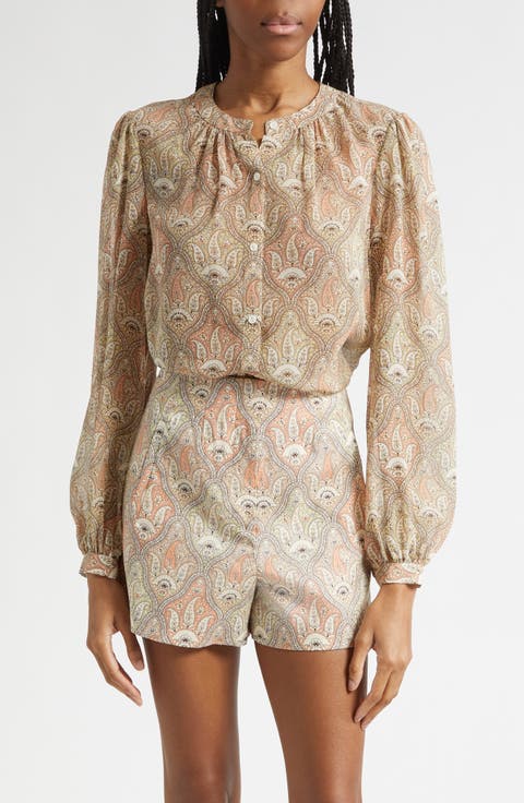 Ashlynn Paisley Silk Top