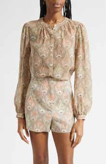 Ashlynn Paisley Silk Top