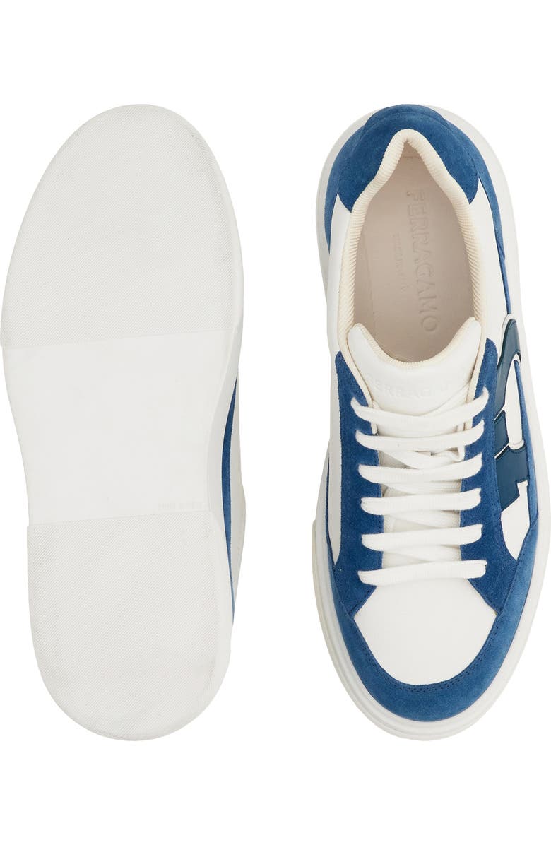 FERRAGAMO Cassina Gancio Low Top Sneaker, Alternate, color, Bianco Ottico Filicudi