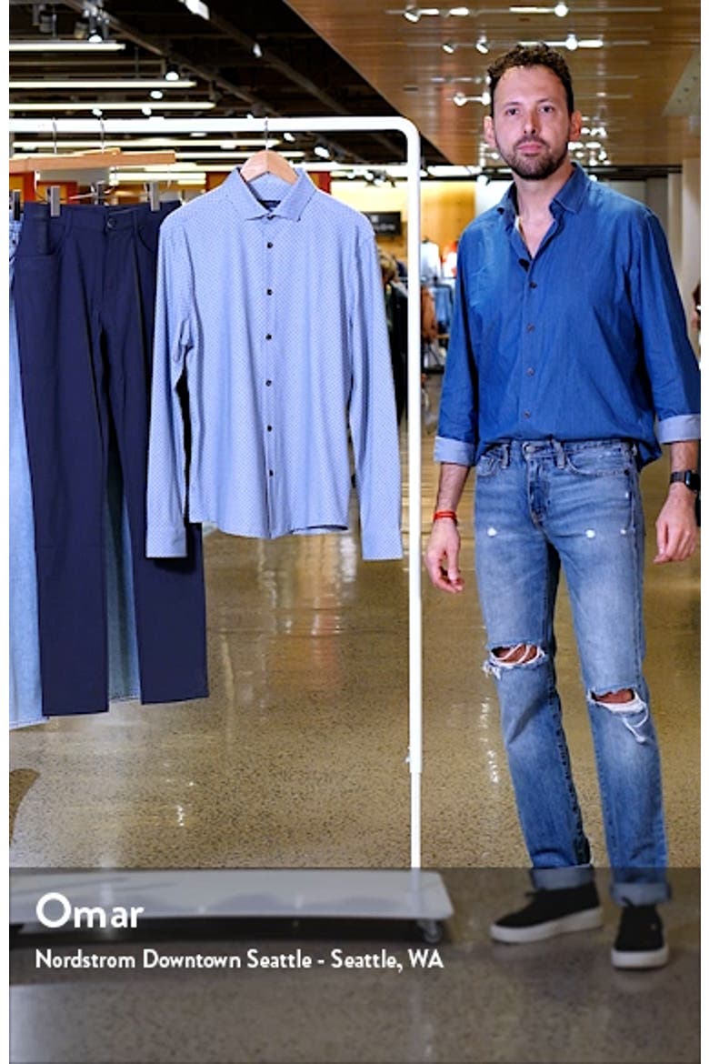 Techno Stretch Microdot Performance Button-Up Shirt video