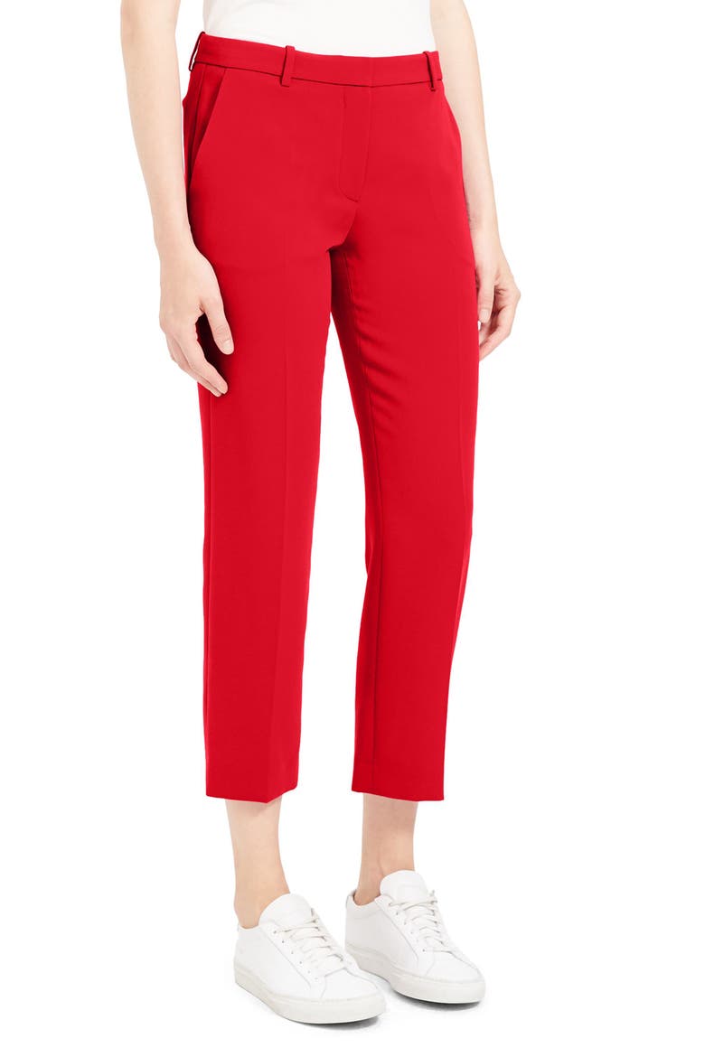 Tailored Ankle Trousers, Alternate, color, GERANIUM