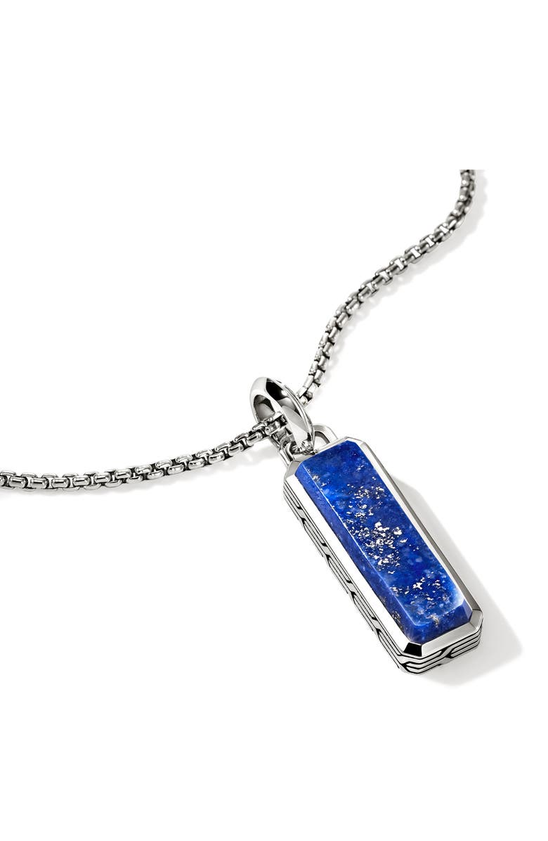John Hardy Modern Talismans Sterling Silver Pendant, Alternate, color, Silver/ Blue