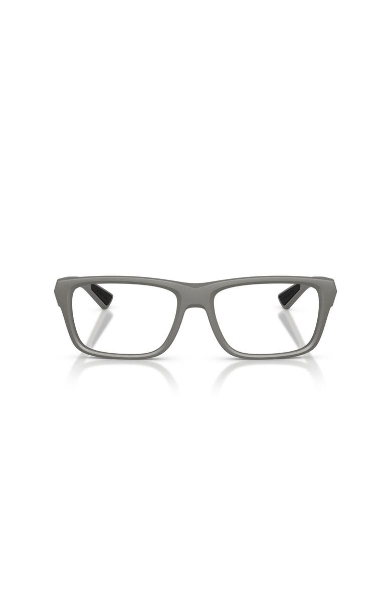 Prada Linea Rossa 56mm Rectangle optical glasses, Alternate, color, Grey