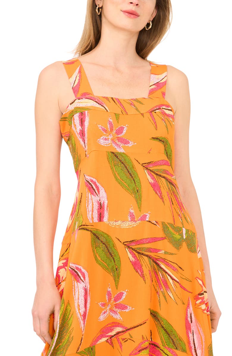 Vince Camuto Smocked Back Sleeveless Maxi Dress, Alternate, color, Exuberance