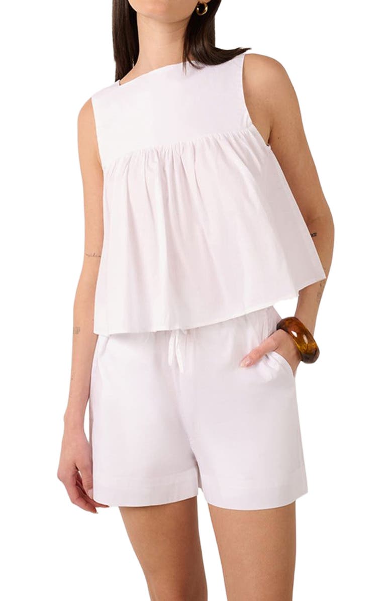 WeWoreWhat Square Neck Babydoll Top, Alternate, color, Classic White