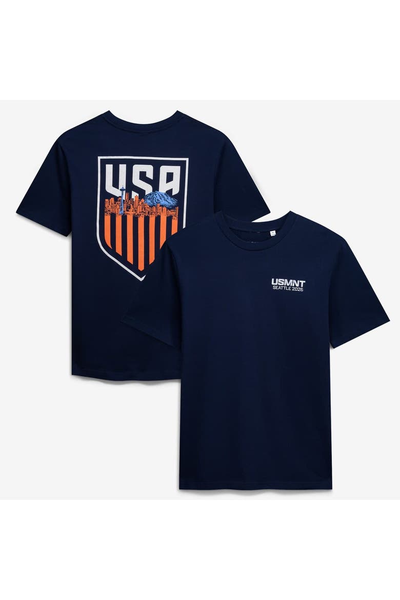 Unisex  Uscape Apparel  Navy Host City U.S. Soccer x Seattle Crest 2026 T-Shirt, Main, color, Navy