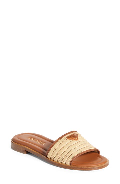 Raffia Slide Sandal (Women)