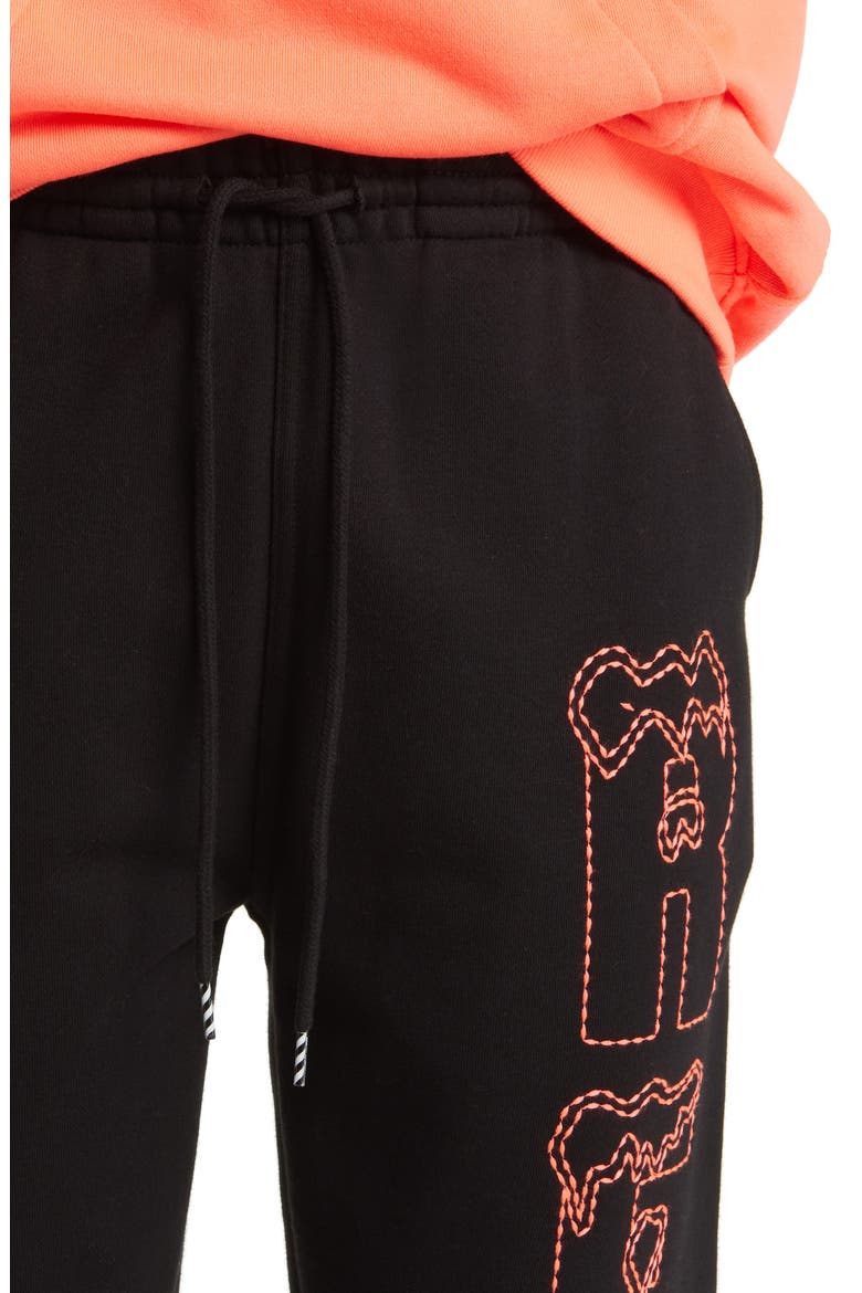 Snow Tops Embroidered Joggers, Alternate, color, BLACK