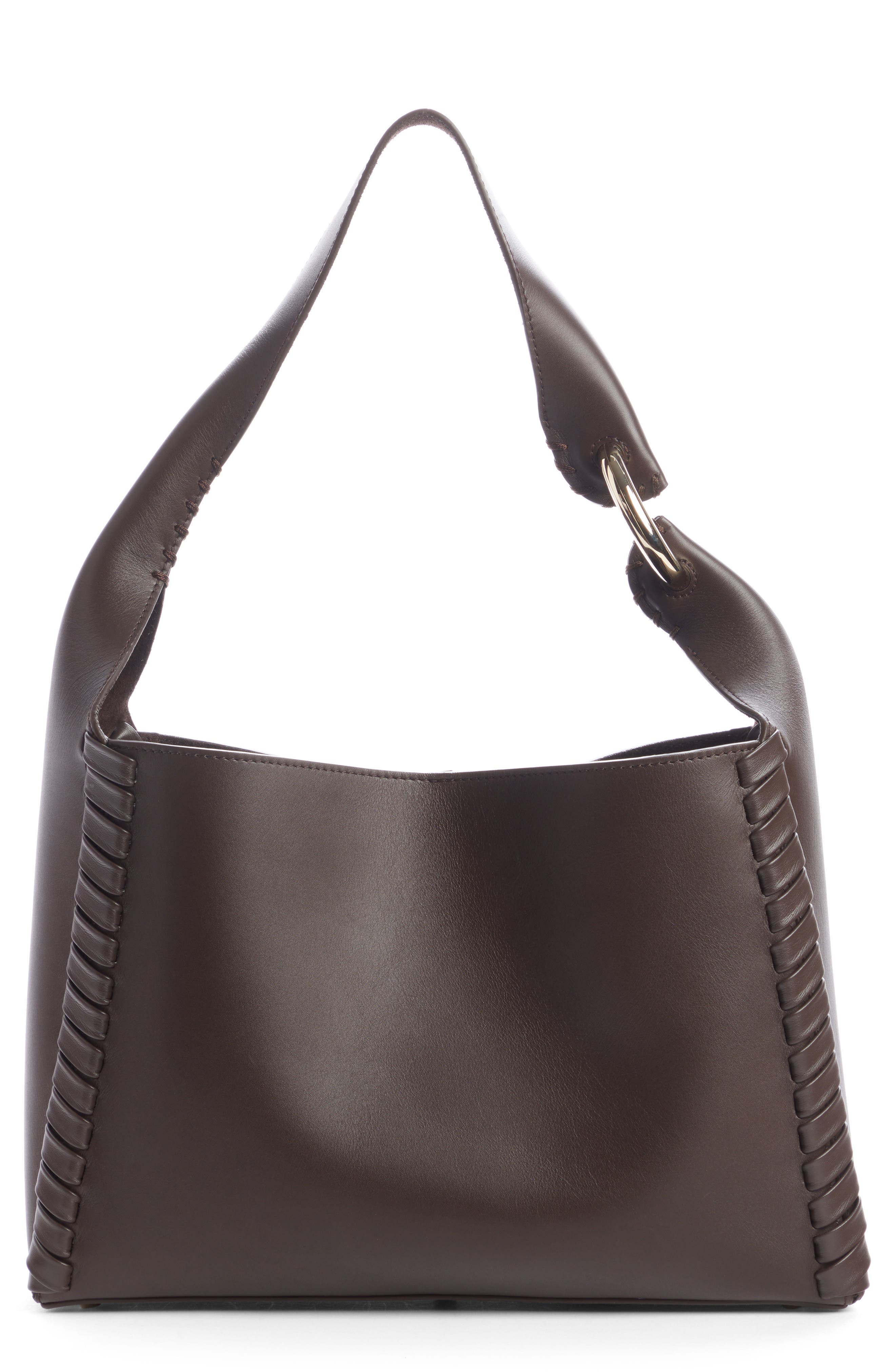 Mate Leather Shoulder Bag, Alternate, color, BOLD BROWN