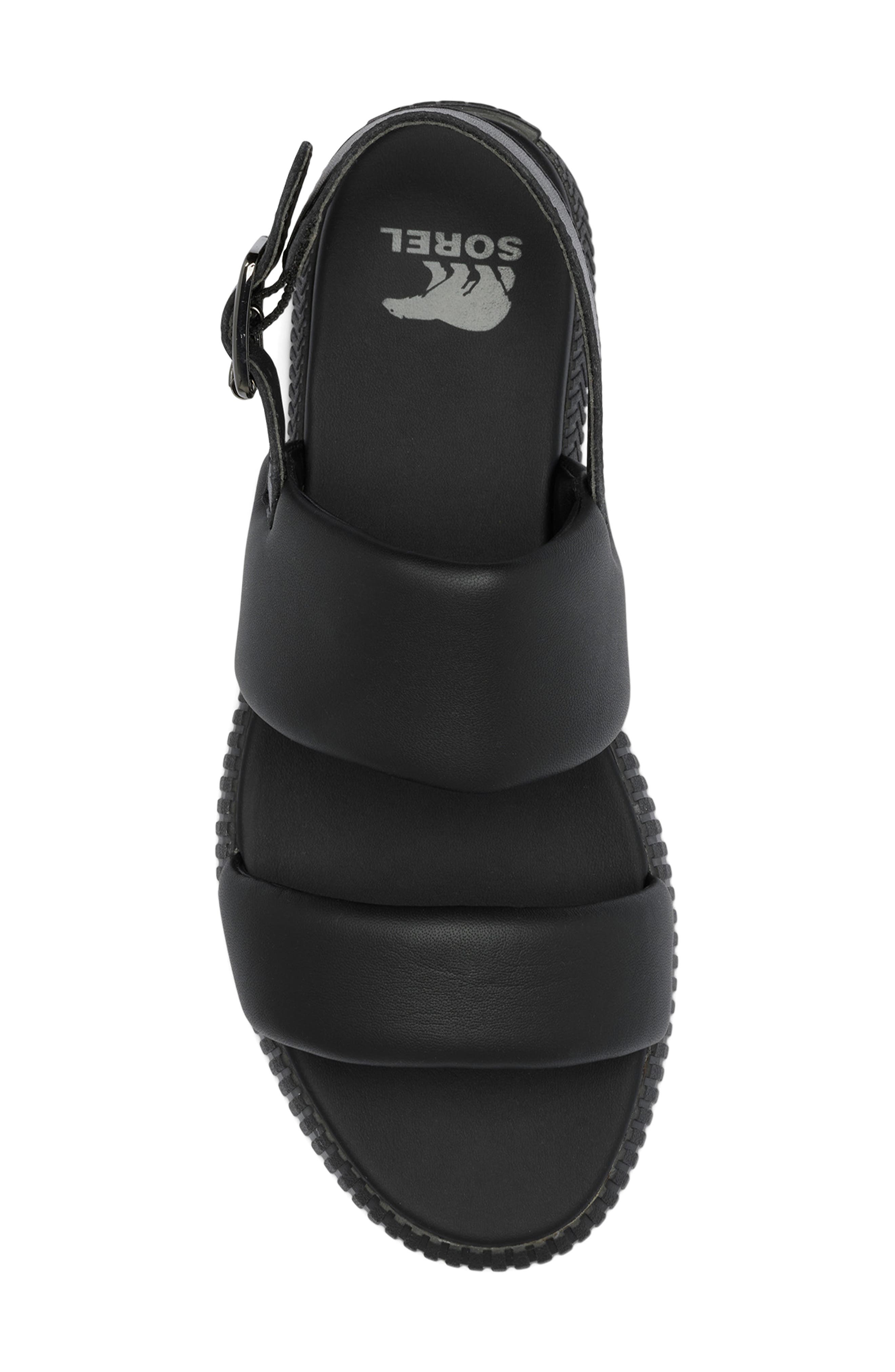 SOREL Ona Streetworks Go-To Slingback Sandal, Alternate, color, Black/ Chalk