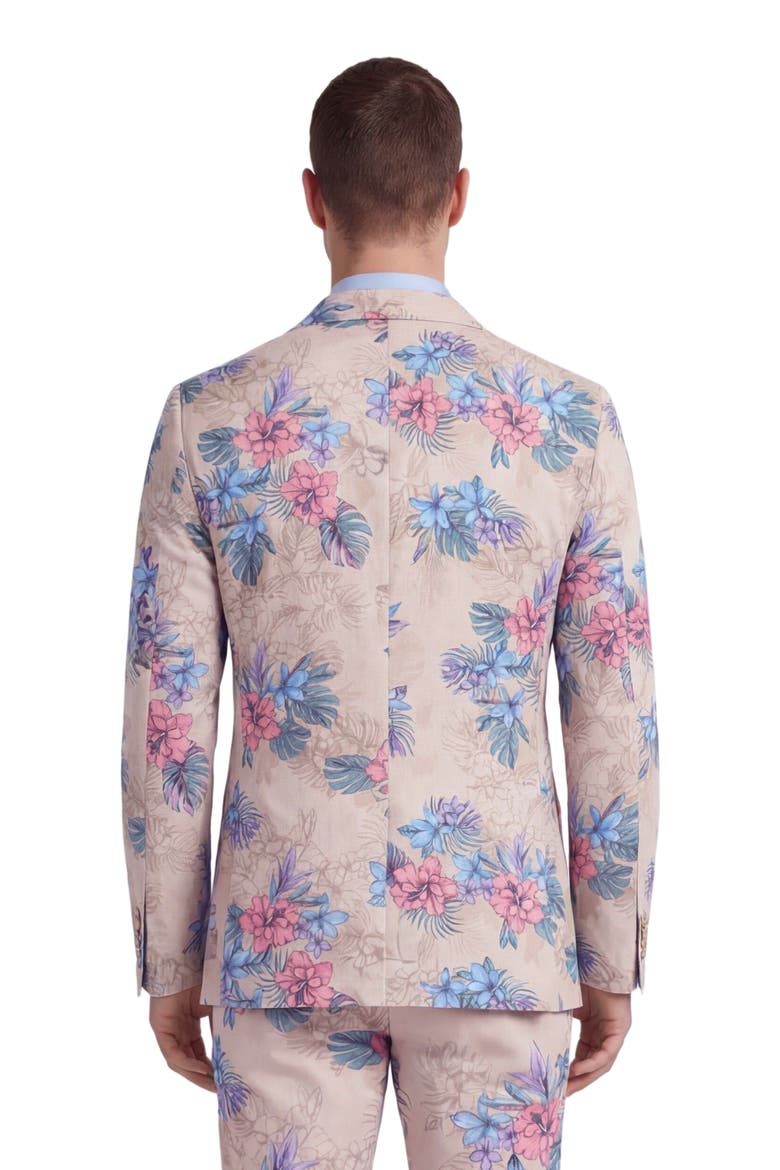 Exotic Floral Mens Tailored Blazer, Alternate, color, EXOTIC FLORAL NEUTRAL