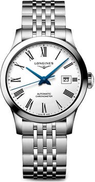 Longines Record Automatic Bracelet Watch, 30mm