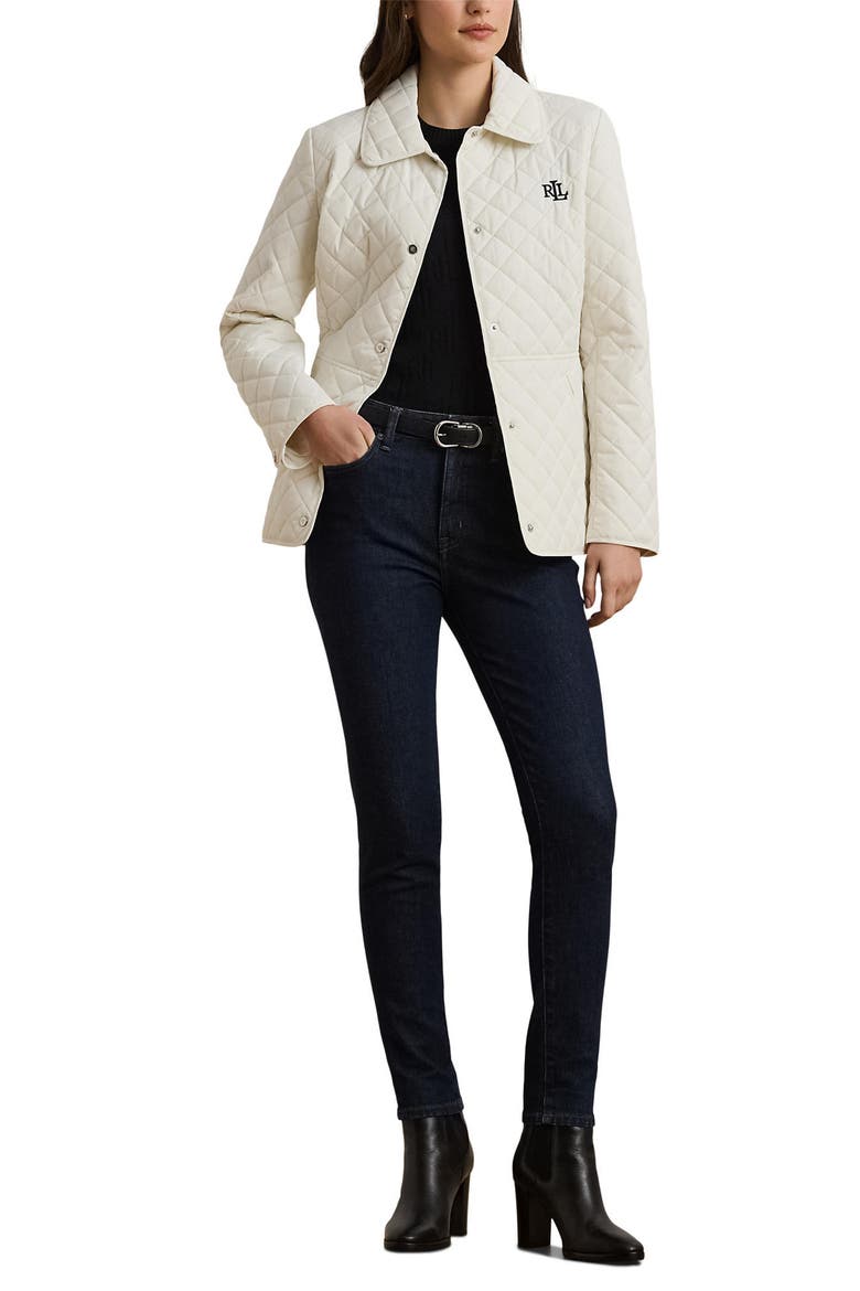 Diamond Quilted Jacket, Alternate, color, WHITE