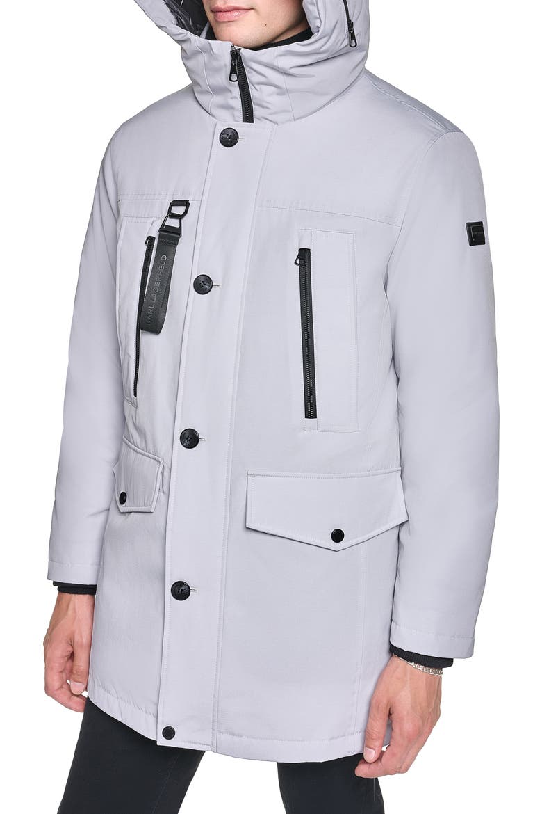 Signature Hooded Parka, Main, color, STONE